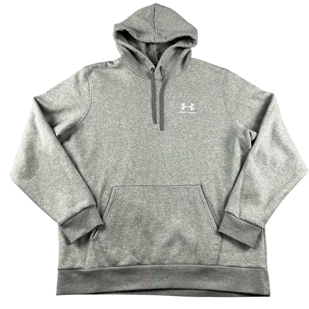 Under Armour Mens XL Rival Fleece Pullover Hoodie Heather Gray Sweatshirt Hooded